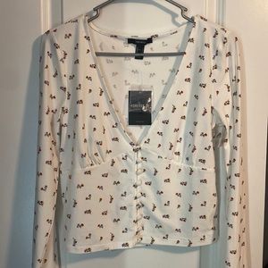 NEW Forever 21 Floral Button Down Blouse